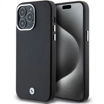 BMW Signature Wrapped Metal MagSafe-skal för iPhone 15 Pro Max 6,7 inch svart