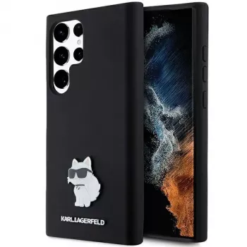 Karl Lagerfeld KLHCS23LSMHCNPK S23 Ultra S918 svart/svart hårt skal silikon Choupette metallpin