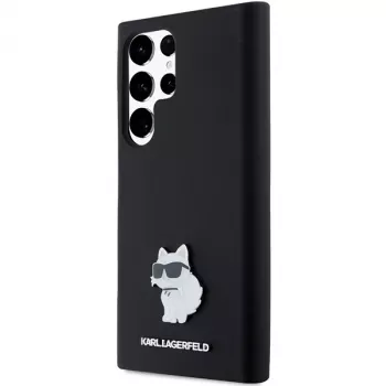 Karl Lagerfeld KLHCS23LSMHCNPK S23 Ultra S918 svart/svart hårt skal silikon Choupette metallpin
