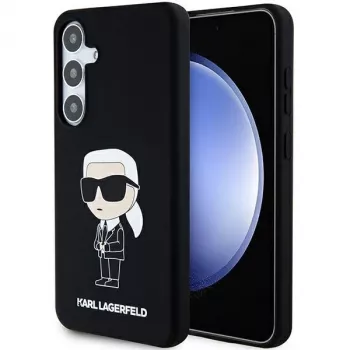 Karl Lagerfeld Ikonik silikonskal för Samsung Galaxy S24 – svart