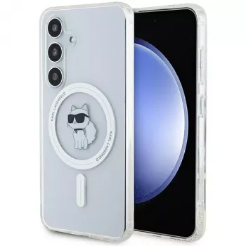 Karl Lagerfeld KLHMS24SHFCCNOT hårt skal för Samsung Galaxy S24, genomskinligt, MagSafe, Choupette-design