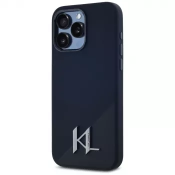 Karl Lagerfeld silikon Shadow Metal Initial MagSafe-skal för iPhone 15 Pro Max svart