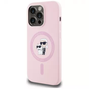 KARL LAGERFELD silikon Karl&Choupette MagSafe-skal för iPhone 14 Pro Max rosa