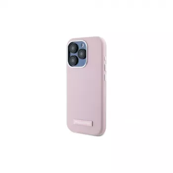 Karl Lagerfeld KLHMP15XPGMSRPP hårt skal för iPhone 15 Pro Max 6,7 inch rosa med metallplatta MagSafe