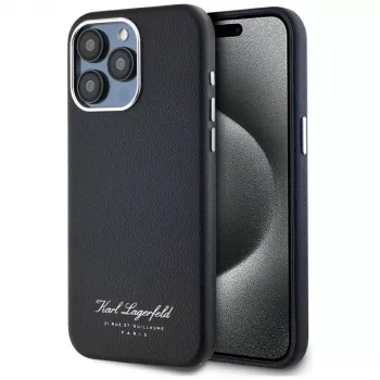 Karl Lagerfeld Hotel RSG-skal för Apple iPhone 15 Pro, svart