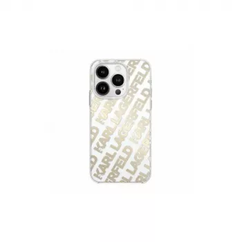 Karl Lagerfeld KLHCP15SHKFOEMD iPhone 15 / 14 / 13 6,1 inch guld hårt skal IML FulloverLogo