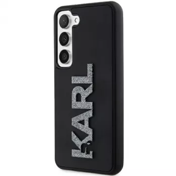 Karl Lagerfeld KLHCS24S3DMBKCK hårt skal för Samsung Galaxy S24, svart, 3D Rubber Glitter Logo