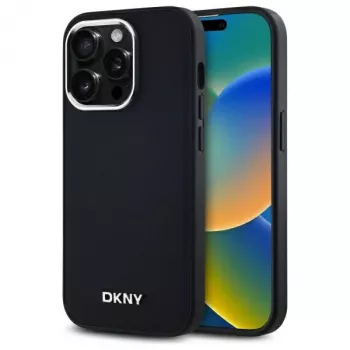 DKNY DKHMP14LPSCMCLK hårt skal för Apple iPhone 14 Pro 6,1 inch svart Plain Logo MagSafe