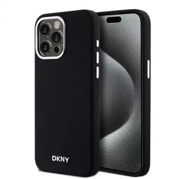 DKNY DKHMP14XSMCHLK hårt skal Liquid Silicone MagSafe Case för Apple iPhone 14 Pro Max 6,7 inch svart