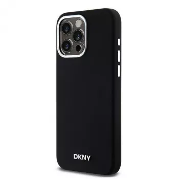 DKNY DKHMP14XSMCHLK hårt skal Liquid Silicone MagSafe Case för Apple iPhone 14 Pro Max 6,7 inch svart