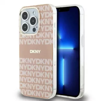 DKNY DKHMP14XHRHSEP Hardcase IML Mono & Stripe MagSafe för Apple iPhone 14 Pro Max 6,7 inch rosa