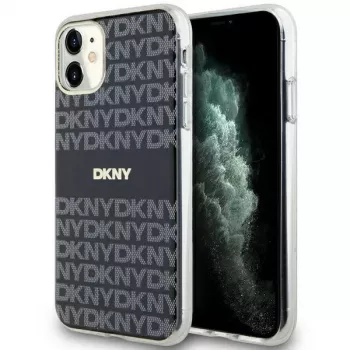 DKNY DKHMN61HRHSEK Hard Case för Apple iPhone 11 / iPhone XR 6,1 inch svart IML Mono & Stripe MagSafe