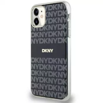 DKNY DKHMN61HRHSEK Hard Case för Apple iPhone 11 / iPhone XR 6,1 inch svart IML Mono & Stripe MagSafe