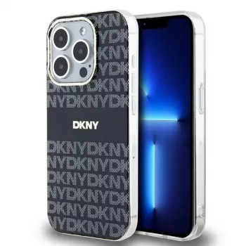 DKNY DKHMP13LHRHSEK Hardcase IML Mono & Stripe MagSafe för iPhone 13 Pro / 13 – svart