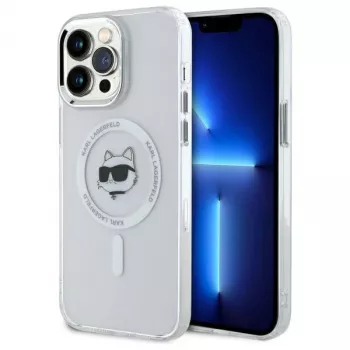 Karl Lagerfeld KLHMP13XHLSCHH iPhone 13 Pro Max 6,7 inch vit hardcase IML Metal Choupette Head MagSafe