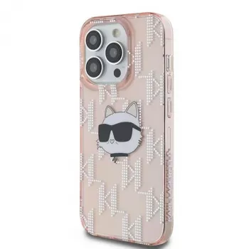 Karl Lagerfeld KLHCP14LHKLPCHP hardcase för Apple iPhone 14 Pro 6,1 inch rosa IML Choupette Head & Monogram