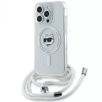 Karl Lagerfeld KLHMP14XHCCHNT iPhone 14 Pro Max 6,7 hardcase transparent IML Choupette Head & Cord MagSafe