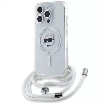 Karl Lagerfeld KLHMP15LHCCHNT iPhone 15 Pro 6,1 hardcase transparent IML Choupette Head & Cord MagSafe
