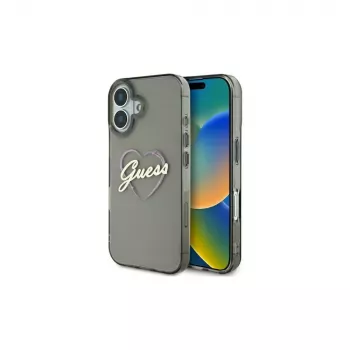 Guess GUHCP16SHCHGSPK Hardcase för iPhone 16 6,1 inch IML Heart svart