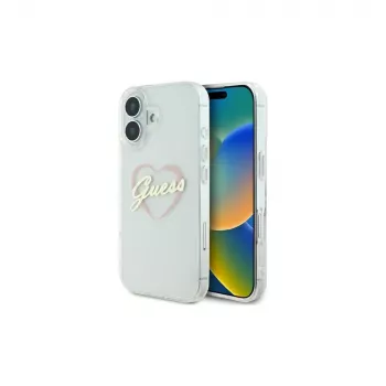 Guess GUHCP16SHCHGSPT Hardcase för Apple iPhone 16 6,1 inch transparent IML Heart