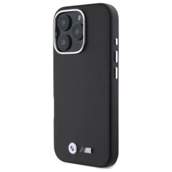 BMW M Smooth Full Wrapped Metal hårt skal för Apple iPhone 16 Pro – svart