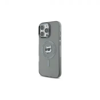 Karl Lagerfeld KLHMP16LHLSCHK iPhone 16 Pro 6,3 svart hårt skal IML Metal Choupette Head MagSafe