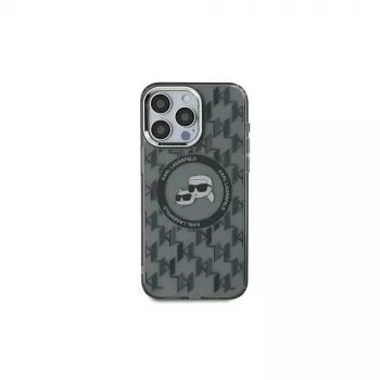 Karl Lagerfeld KLHMP16SHMCKMHK iPhone 16 6,1 svart IML Monogram Karl & Choupette Head MagSafe skal
