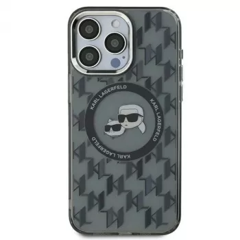 Karl Lagerfeld KLHMP16LHMCKMHK iPhone 16 Pro 6,3 inch svart IML Monogram Karl & Choupette Head MagSafe skal