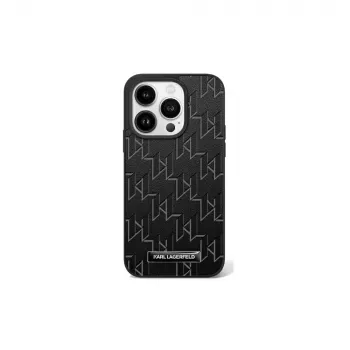 Karl Lagerfeld KLHMP16MPKHPORPK Hot Stamp MagSafe Hardcase för iPhone 16 Plus 6,7 svart