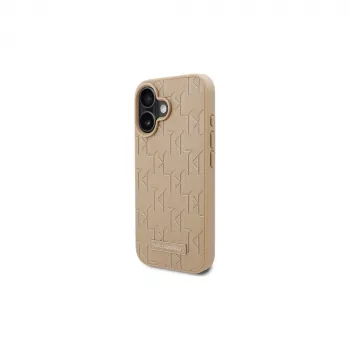 Karl Lagerfeld KLHMP16SPKHPORPE Hardcase för iPhone 16 6,1 inch beige Hot Stamp MagSafe