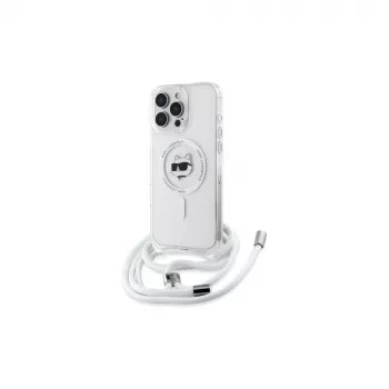 Karl Lagerfeld KLHMP16LHCCHNT iPhone 16 Pro 6,3 Hardcase transparent IML Choupette Head & Cord MagSafe