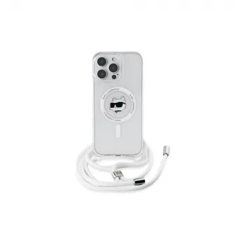 Karl Lagerfeld KLHMP16LHCCHNT iPhone 16 Pro 6,3 Hardcase transparent IML Choupette Head & Cord MagSafe