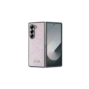 Guess GUHCZFD6HGGSHP hårt skal för Samsung Galaxy Z Fold6 (F956) – rosa 4G Glitter Script