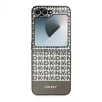 DKNY DKHCZF6PSOSPW skyddsskal för Samsung Galaxy Z Flip 6 / Z Flip7 FE – brun Repeat Pattern Bottom Stripe