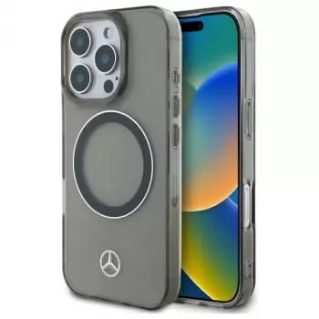 Mercedes-Benz MEHMP16L23HUOSK iPhone 16 Pro 6,3 inch Hardcase med silverring MagSafe – svart