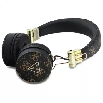 Guess 4G Triangle Round Shape trådlösa hörlurar, Bluetooth, ENC, svart