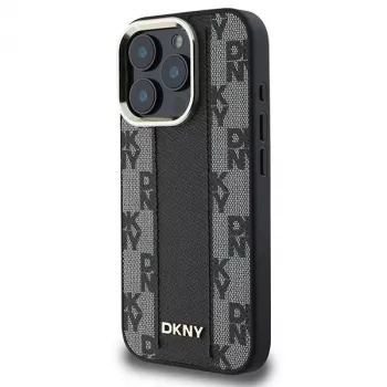 DKNY DKHMP16LPCPVSLK Hard Case för Apple iPhone 16 Pro, 6,3 inch, svart, rutmönster, MagSafe
