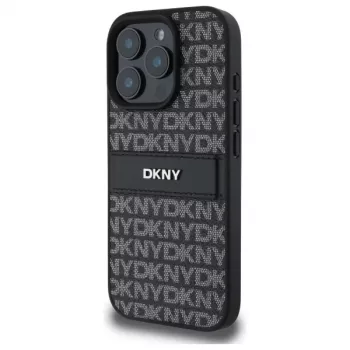 DKNY DKHCP16XPRTHSLK hårt skal för iPhone 16 Pro Max 6,9 inch svart med tonalt randtexturmönster
