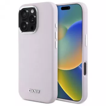 DKNY DKHMP16LSMCHLP hårt skal Liquid Silicone MagSafe för iPhone 16 Pro 6,3