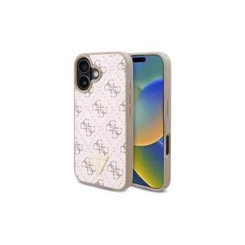 Guess GUHCP16SPG4GPH hårt skal för Apple iPhone 16 6,1 inch vit 4G Triangle