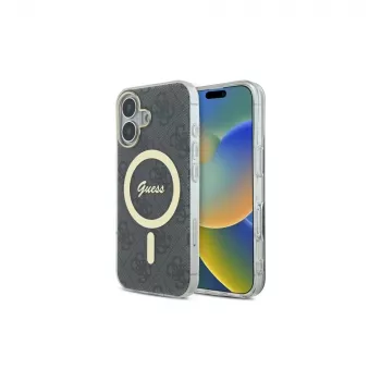 Guess GUHMP16MH4STK Hardcase för Apple iPhone 16 Plus 6,7 inch svart IML 4G MagSafe