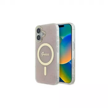 Guess GUHMP16MH4STP iPhone 16 Plus 6,7 inch rosa Hardcase IML 4G MagSafe