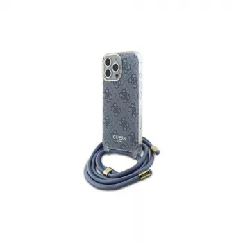 Guess GUHCP16XHC4SEB iPhone 16 Pro Max 6,9 inch blå Hardcase Crossbody-snodd 4G Print