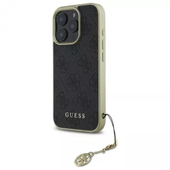 Guess GUHCP16LGF4GGR iPhone 16 Pro 6,3 inch svart Hardcase 4G Charms Collection