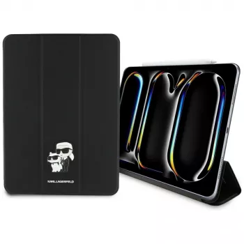 Karl Lagerfeld KLFC11PM24SAKCK iPad Pro 11 M4 2024 / M5 2025 bokfodral svart Saffiano magnetisk Karl & Choupette
