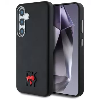 DKNY Leather Heart of NY-fodral för Samsung Galaxy S25 svart