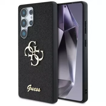 Guess Fixed Glitter Big 4G Metal Logo Case för Samsung Galaxy S25 Ultra (svart)