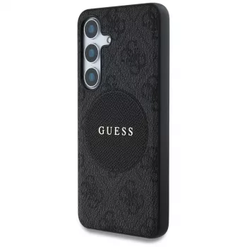 Guess 4G Round Patch Classic Logo MagSafe-skal för Samsung Galaxy S25+ (svart)