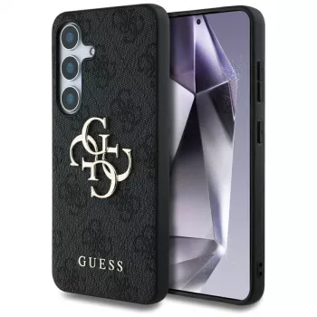 Guess Big 4G Logo Classic Logo-skal för Samsung Galaxy S25 (svart)