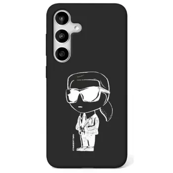 Karl Lagerfeld Silicone Graffiti Ikonik Printed Logo MagSafe-skal för Samsung Galaxy S25 svart